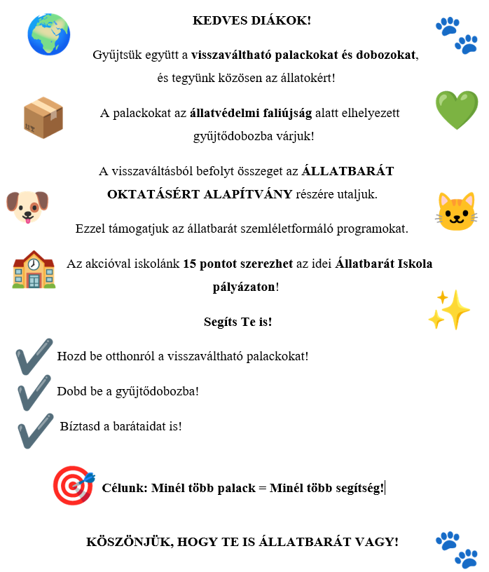 Gyűjts velünk palackot márciusban!